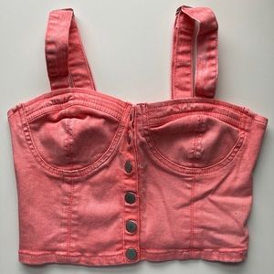 Hot Pink Corset Crop Top